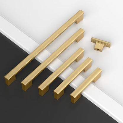 Amerdeco 10 Pack Champagne Bronze Cabinet Pulls 3 Inch(76MM) Hole Centers Kitchen Cabinet Handles Hardware Kitchen Handles for Cabinets Cupboard Handles Drawer Pulls ZH0026 - color: Champagne Bronze, size: 3"/76MM Hole Center, style: 10 Pack