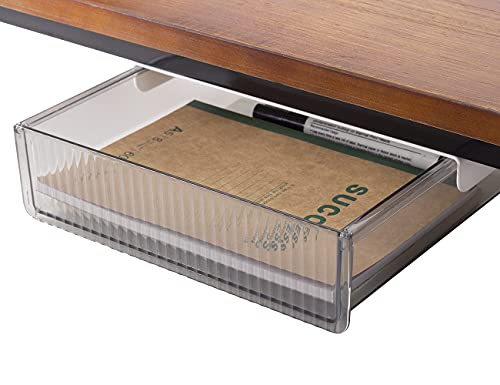 Keenkee Under Desk Drawers, Clear Light Black