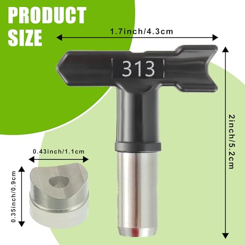 5 Pieces 211/313/415/517/623 Spray Nozzle Reversible Airless Spray Nozzle Airless Paint Sprayer Gun Nozzle with 5 Pieces airless Spray Gun mesh Filters Apply to Homes Decks Fences