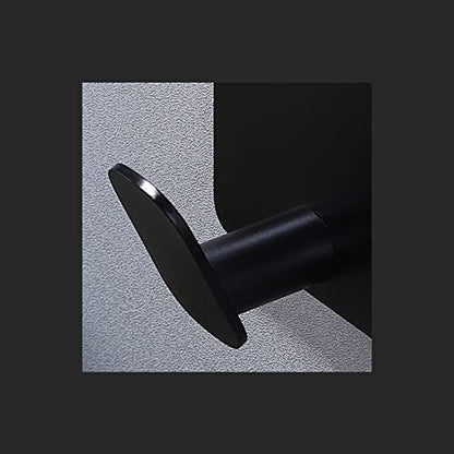 DELITON 26lb Heavy Duty Adhesive Towel Hooks, No-Damage 4 Pack Matte Black - color: Black