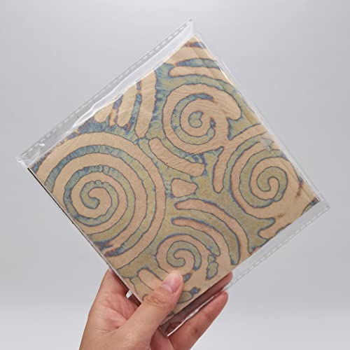 5.5" x 5.5" Imitation Gold Foil Variegated Metallic Leaf 25 Sheets - color: Spiral