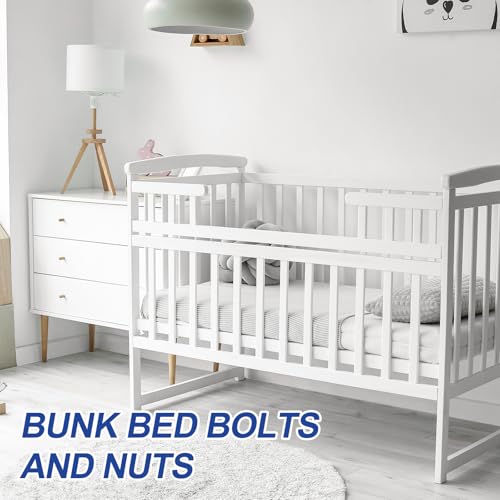 PATIKIL Bunk Bed Bolts and Nuts Kit M6x65mm Furniture Bolts Hex Drive 6Set - size: M6x65mm