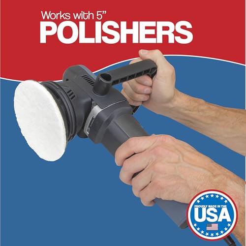 5 Inch Non Scratch Pad Hook & Loop Non Woven Discs White - color: White, size: 5" Round