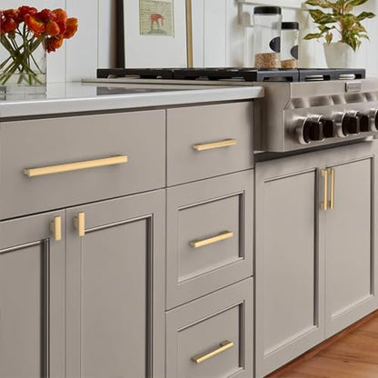 Champagne Bronze Cabinet Handles Kitchen Pulls 4 Inch 12 Pack - color: Champagne Bronze, size: 4 Inch Hole Center