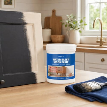 Wood Furniture Paint, Black, 32 fl oz - color: Black, size: 32 Fl Oz (Pack of 1)
