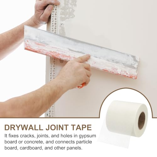 PATIKIL Drywall Repair Mesh Tape, 6 inch x 164 ft Fiberglass Repair Patch Self-Adhesive Dry Wall Joint Tape 12 Mesh Wall Hole Crack and Seam Patch, White - size: 6 inch x 164 Feet