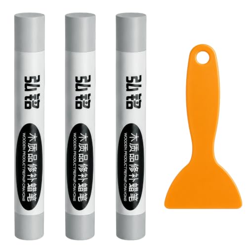 3 Colors Wood Filler Sticks, Warm Gray Series 1, with Scraper - color: Warm Gray 1 Series