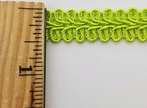 1/2inch Chinese French Braid Gimp Trimming - 12 Continuous Yards - Many Colors! (Lime) - color: Lime