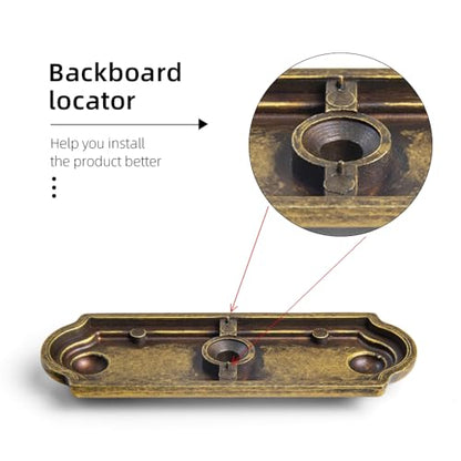 Goo-Ki 1.5'(38mm) Dia Antique Brass Cabinet Knob with Timeless Drawer Backplate, Zinc Alloy Flower Design Drawer Knobs,Retro Style,6 Pack - color: Antique Brass, size: 1.5'' Dia Knob With Timeless Drawer Backplate