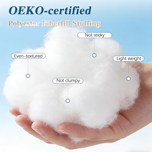 5lb Soft Polyfill Stuffing, Fluffy Pillow Stuffing for Couch Cushion,Pillow