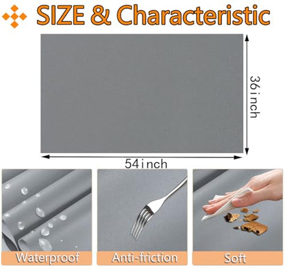CDY Marine Vinyl Faux Leather: Soft Waterproof Faux Leather Fabric 54"x 36" - color: Grey