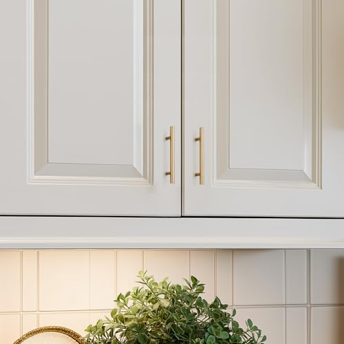 HOME EDIT Champagne Bronze Cabinet Handles, Drawer Pulls, 4 Inch, 30 Pack - color: Champagne Bronze, size: 4 Inch Hole Center