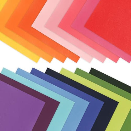 18 Pieces Faux Leather Sheets 8×12 inches Rainbow - color: Multicolor-rainbow