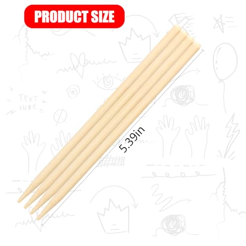 MIDELONG 100 PCS Wooden Art Stylus for Scratch Art, Wooden Stylus Stick, Art Sticks, Scratch Art Sticks, Scratch Art Stylus, DIY Creative Draw Sticks, Heavy Duty Wood Stylus Tools