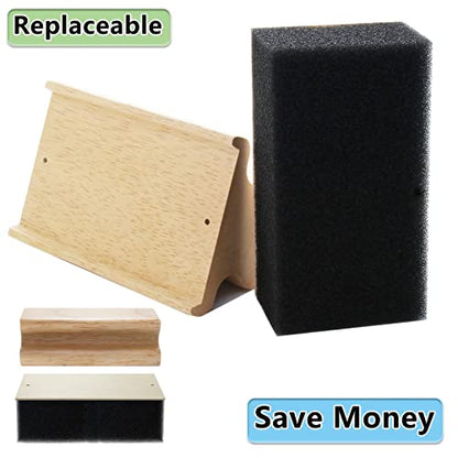 Wood Cutting Board Oil Wax Applicator with Replaceable Scrubber Pads - size: Applicator & Scrubber