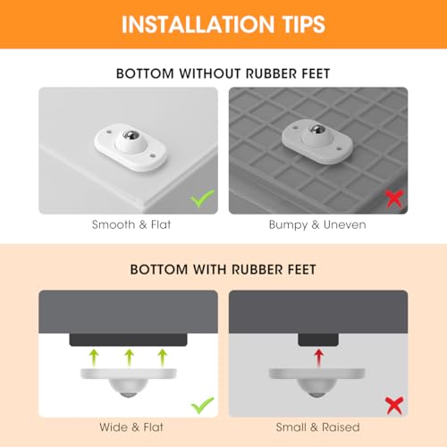 Aieve Appliance Rollers, 8 Pack Small Appliance Sliders for Easy Moving - color: Silver, size: 1 Ball Bearing