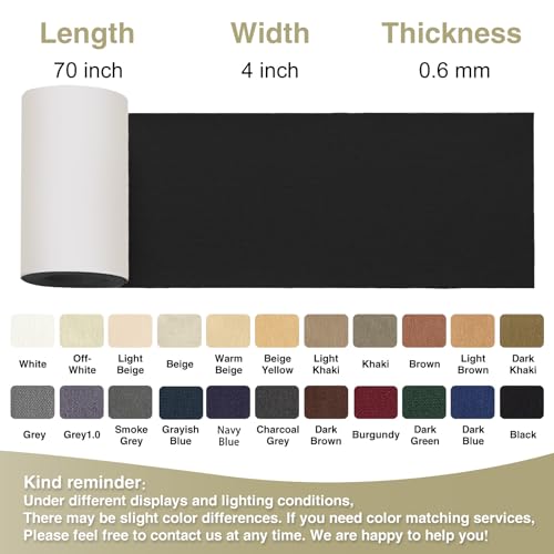 Gheeidau Canvas Repair Tape 4×70 Inch Waterproof Self-Adhesive Fabric Repair Patch for Repairing Boat Covers,Tents,Patio Umbrellas,Car Seats,Luggage,Sofas.(Black) - color: Black, size: 4"×70"