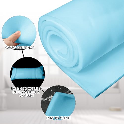 Amylove 1 Pack Upholstery Foam Sheet, 1/2" X 24" X 72", Blue - color: Blue, size: 1/2" X 24" X 72"
