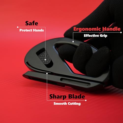 22Pcs Vinyl Wrap Tool Kit for Car Film & Wallpaper, Felt Squeegee, Utility Knife, Safety Cutter, Plastic Scraper, Tape Measure, Window Tint Application Smoothing Tools for Home Auto DIY Black Red - color: Red