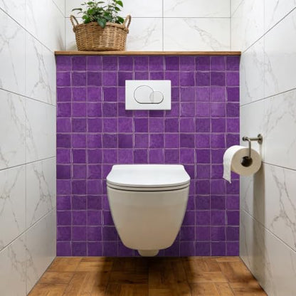 20pcs Peel and Stick Backsplash Wall Tiles,Purple 6"x6" - color: Purple