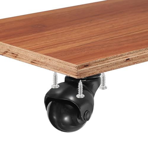 PATIKIL 2 Inch Ball Caster Wheels Set of 4, 360° Rotating Swivel Top Plate Wheels 397 lbs Total Capacity Caster with M4 Screws for Furniture Table Cabinet Black - color: Black, size: 2 Inch