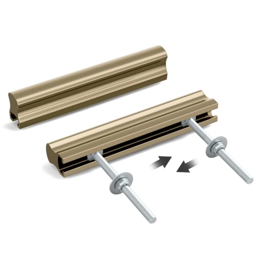 Peaha 10 Pack Adjustable Champagne Bronze Cabinet Pulls Overall Length 4" - color: Champagne Bronze, size: 1"-4"(25mm-102mm)