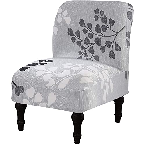 Eco-Ancheng Armless Chair Slipcover Removable Armless Accent Chairs Covers Washable Armless Slipper Chair Slipcover Printed Armless Chair Furniture Protector Covers for Living Dining Room Hotel - color: A2