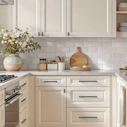Amerdeco 10 Pack Champagne Bronze and Matte Black Cabinet Pulls 3 Inch(76MM) Hole Centers Kitchen Cabinet Handles Cabinets Hardware Drawer Pulls ZH0058 - color: Champagne Bronze Black, size: 3"/76MM Hole Center
