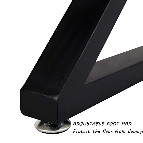TIEOU Metal Legs for Table K Shape 28" H Tall Industrial Black Table Legs Heavy Duty Metal Desk Legs Set of 2(Without Boards) - size: K Shape-28"H