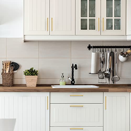 Ravinte Brushed Brass Cabinet Handles Square Pulls 6-1/4 Inch 30 Pack - color: Brushed Brass