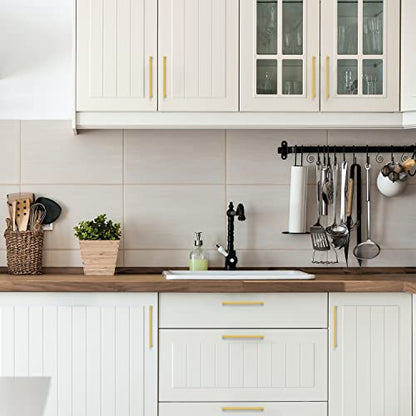 Ravinte Brushed Brass Cabinet Handles Square Pulls 6-1/4 Inch 30 Pack - color: Brushed Brass