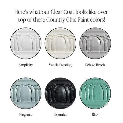 Clear Coat Pint (16oz) - Eco-Friendly Clear Satin Sheen Top Coat for Chalk Style Wood Furniture Paint, Non-Yellowing Waterproof Finish, Easy Application - size: 16 Fl Oz (Pack of 1)