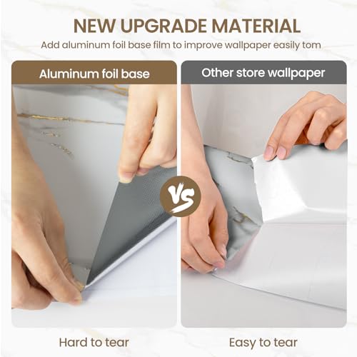 Marble Contact Paper Gold Peel and Stick Wallpaper for Kitchen Countertop - color: Gold/White, size: 11.8" x 78.7"