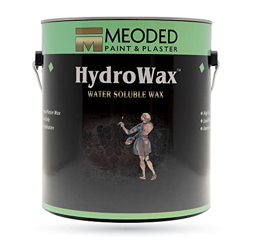| Hydrowax Water Soluble Wax | Water-Based Acrylic Wax | Top Coat for Lime and Acrylic Plasters | Meoded Paint & Plaster - size: 128 Fl Oz (Pack of 1)
