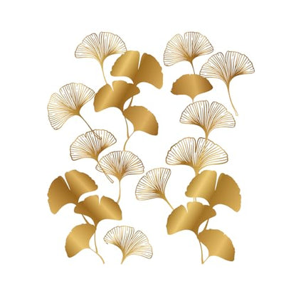 Gold Foil Rub on Transfer for Furniture DTF Transfers for Wood Drawer Decor, Ginkgo with Branch - style: Ginkgo with Branch
