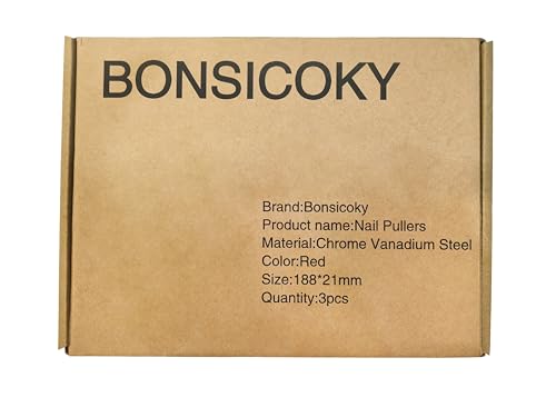 Bonsicoky 3 Pcs Tack Lifter Nail Puller(Red) - color: Red
