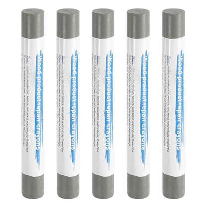 HARFINGTON 5pcs Wood Filler Sticks Wooden Wax Touch Up Furniture Repair Crayons for Scratch Hole Wood, Pale Slate - color: Pale Slate