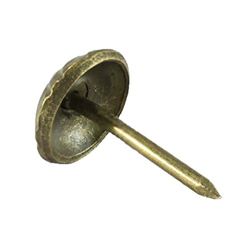 Decotacks® Woven Upholstery Nails/Tacks, 7/16" - 100 Pcs [Antique Brass Finish] DX5511AB