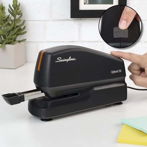 Swingline Electric Stapler, 30 Sheet Capacity, Optima 30, Black (42150) (Pack of 3) - size: 30 sheets (Pack of 3), style: Stapler