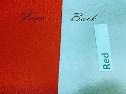 Mybecca Faux Leather Vinyl Fabric Color : Red BY THE Yard - color: Red, size: BY THE YARD
