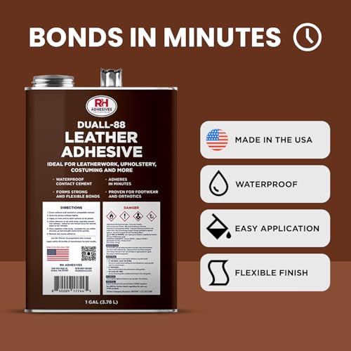 Duall-88 Leather Glue 1 Gal - Leather Cement for Upholstery & Repair - size: Gallon