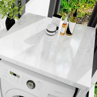 Glossy White Marble Contact Paper for Countertops Peel and Stick Wallpaper - color: White, size: 15.7" x 78.7"