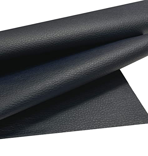 Mybecca Faux Leather Fabric Calf Champion Navy (1 Yard)(3 Feet x 4.5 Feet) - color: Navy