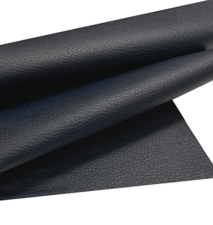 Mybecca Faux Leather Fabric Calf Champion Navy (1 Yard)(3 Feet x 4.5 Feet) - color: Navy