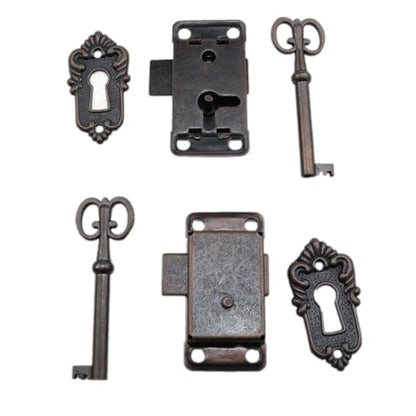 2 Pack Antique Cabinet Lock with Key for Drawers and Desks