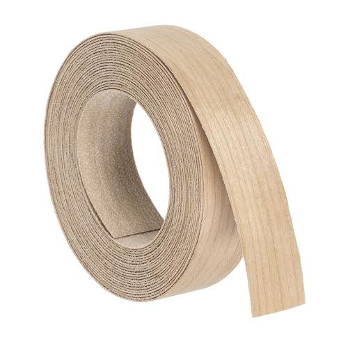 uxcell 3/4 Inch x 15ft Wood Veneer Edge Banding, Pre-Glued Flexible Cherry Wood Edging Strips, Iron on with Hot Melt Adhesive Wood Tape for Cabinet Repair and Furniture Restoration - size: 3/4 Inch x 15ft