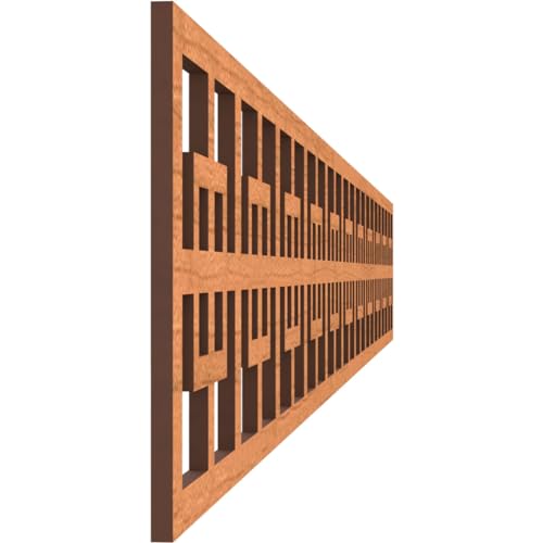 46 1/4"W x 6"H x 1/4"T Cambridge Fretwork Moulding, Cherry - color: Cherry, size: 6-in. H x 0.25-in. T