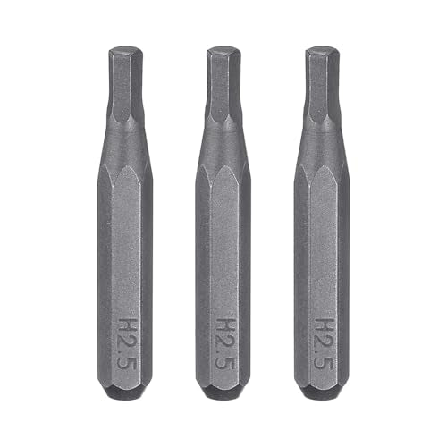 HARFINGTON 3pcs H2.5 Hex Screwdriver Bit 5/32" Hex Shank 28mm Length - size: H2.5