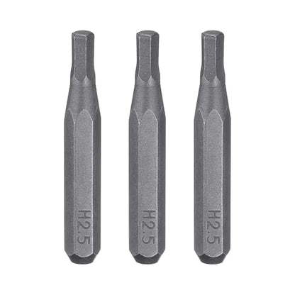 HARFINGTON 3pcs H2.5 Hex Screwdriver Bit 5/32" Hex Shank 28mm Length - size: H2.5