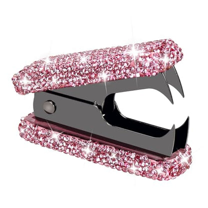 MultiBey Bling Acrylic Staple Remover with Metal Jaws, Pink Black - color: Pink Black